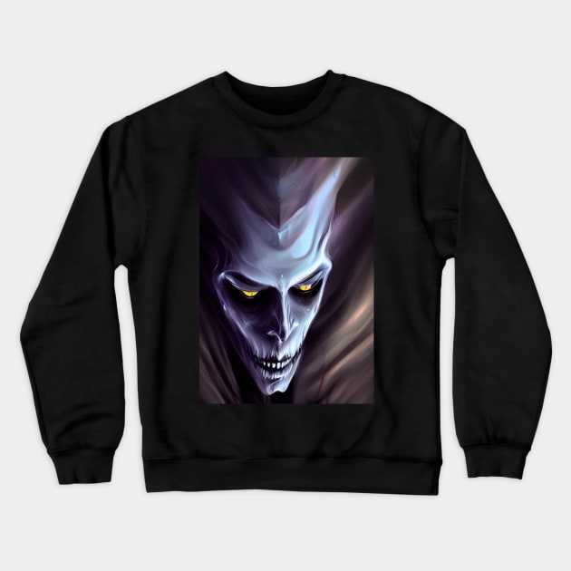 FRIGHTENING YELLOW EYED HALLOWEEN VAMPIRE Crewneck Sweatshirt by sailorsam1805